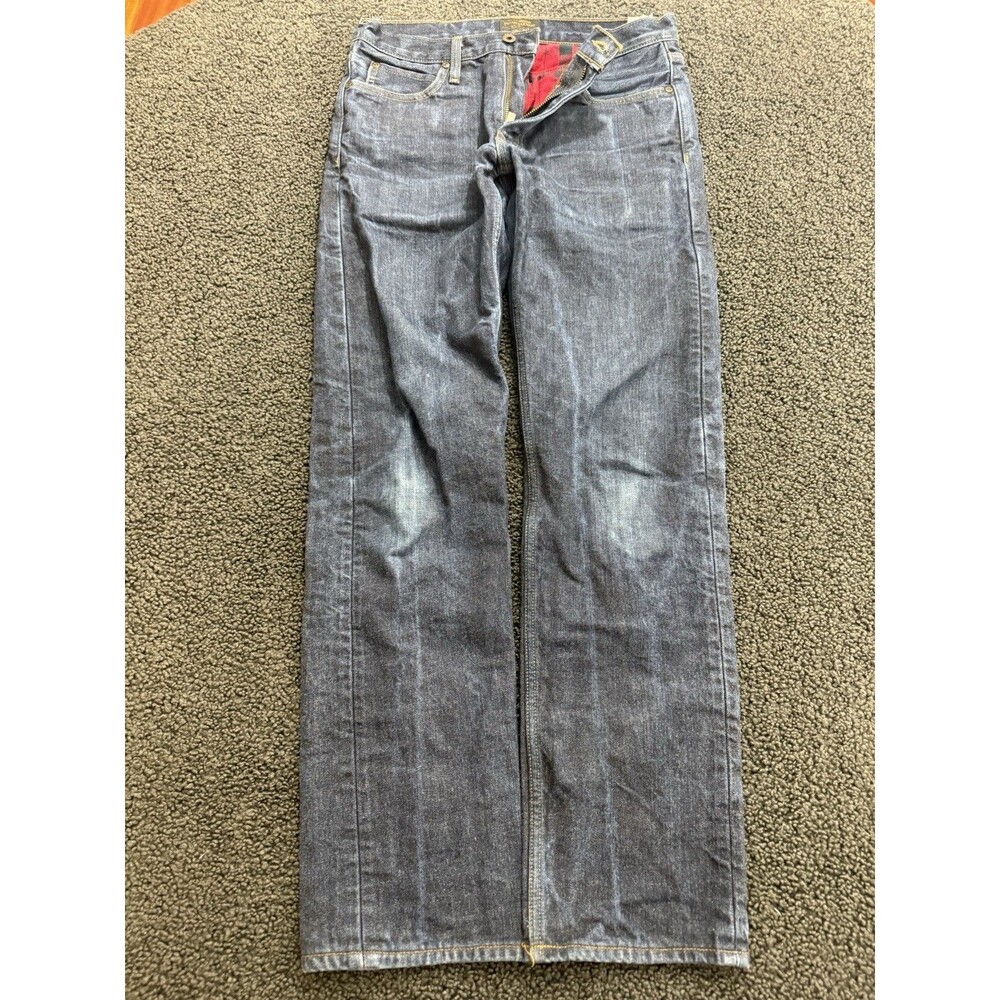 C.C. Filson flannel lined vintage jeans mens 31x33 blue denim made in USA